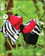Boutique Twisted Large Bow Red Zebra