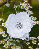 Peony Flower Clippie Smaller White