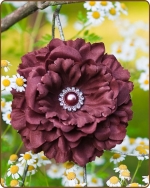 Dahlia Flower Clippie Brown - 5 inch