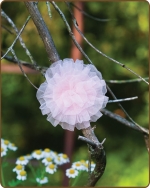 Mesh Flower Clippie - Lt Pink