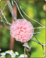 Mesh Flower Clippie - Peach