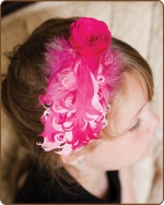 Shades of Pink Feather Headband