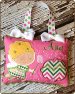 Pink/Green Polka Dot Tooth Fairy Pillow