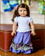 Doll Ruffled Pants - Purple