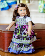 Doll Tie Back Dress - Purple