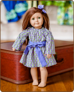 Doll Peasant Sleeve Dress - Purple
