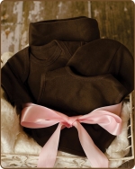 Brown Knit Layette Gift set
