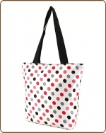 Polka Dots Print Tote Bag White/Multi