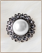 Amelia Filigree Ring in Clear