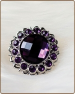 Kayli Filigree Ring in Dark Purple