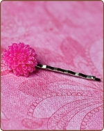 Madeline Bobby Pin in Hot Pink