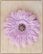 Daisy Flower Clippie Blushing Pink Polka Dots