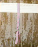 Ribbon Toggle Hot Pink Zebra on Blue Mist