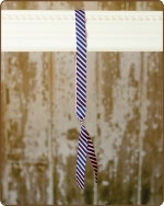 Ribbon Toggle Headband Pink w/Navy Stripes