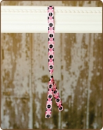 Ribbon Toggle Headband Pink/Black Retro