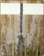 Ribbon Toggle Headband White Zebra