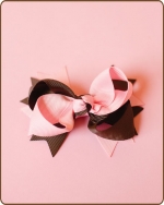 Boutique Twisted Bow Preppy Pink