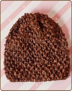 Crochet Waffle Beanie Milk Chocolate