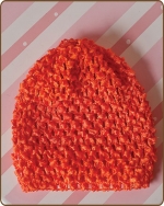 Crochet Waffle Beanie Orange