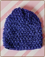 Crochet Waffle Beanie Purple