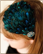 Dyed Almond Pheasant Feather Headband