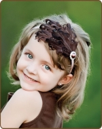 Brown/Pink Feather Headband