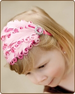 Lt Pink/Hot Pink Feather Headband