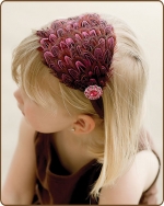 Fuchsia Dyed Almond Pheasant Headband