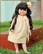 18 inch Doll Pillowcase Dress - Pale Yellow